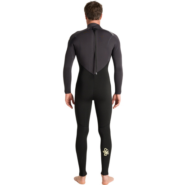 2026 C-Skins Männer Nuwave Legend 4/3mm Rückenreißverschluss Neoprenanzug C-NLE43MBZ - Black / Meteor / C.Yellow